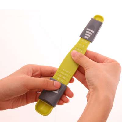 New Portable Baking Tool Kitchen Accessories Eco Friendly Plastic Adjustable Measuring Spoon