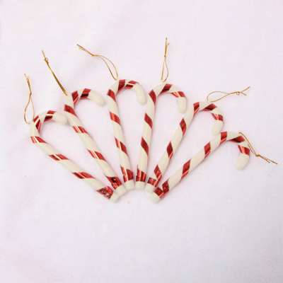 7CM New Year Festive Party SuppliesChristmas Hanging Ornaments Plastic Candy Cane For Home