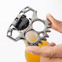 Multifunction Portable Gift Skeleton Shape Durable Window Breaking Tool Beer Keychain Bottle Opener Metal