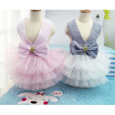 Cute Pet Bowknot Cat  Puppy Tutu Bow Skirt Dress Dog Princess Costume Apparel Cloth Dog dress Pet Clothes