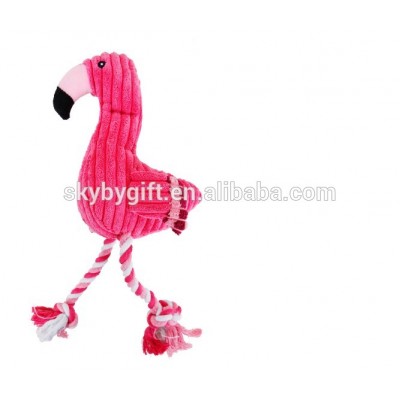 Pink Flamingo Shape Dog Squeaky Puppies pet Chew Toy